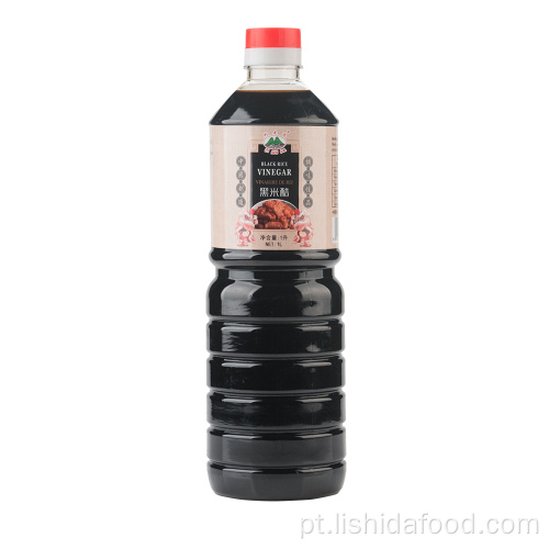 1000ml de garrafa de plástico de vinagre de arroz preto